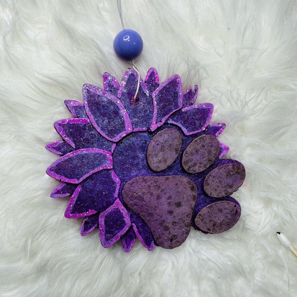 Purple Dog Paw SumFlower / Large 5x5 inches